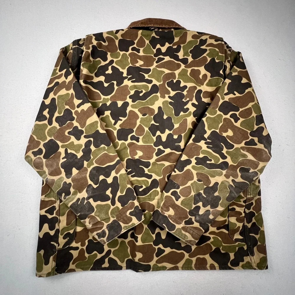 RedHead Bone-Dry Hunting Jacket Mens 44 Green Camo Corduroy Utility Field Coat